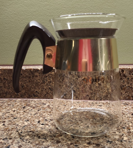 Corning glass coffee tea pot - glass,