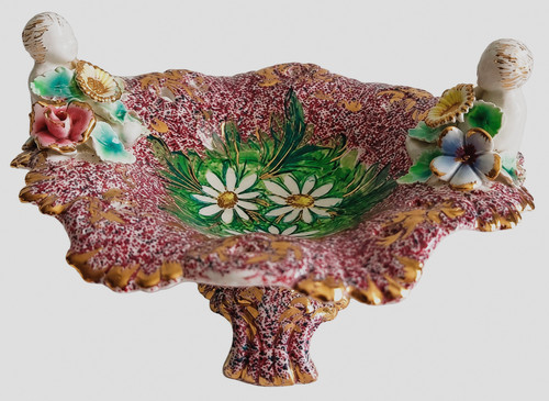 Vintage italian pedestal bowl - pedestal,