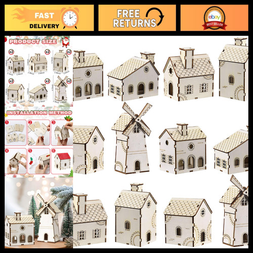 Pcs diy christmas village - 12,