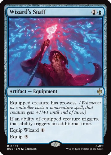 Mtg wizard staff nm mint - staff,, nm-mint