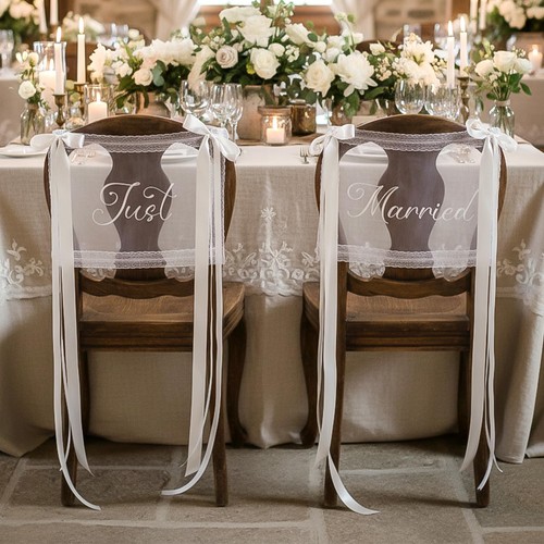 Just married wedding chair - married,