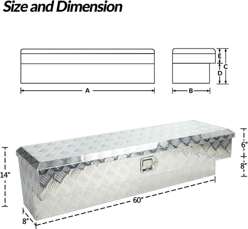 Aluminum x12 x14 side - 60"x12.5"x14",