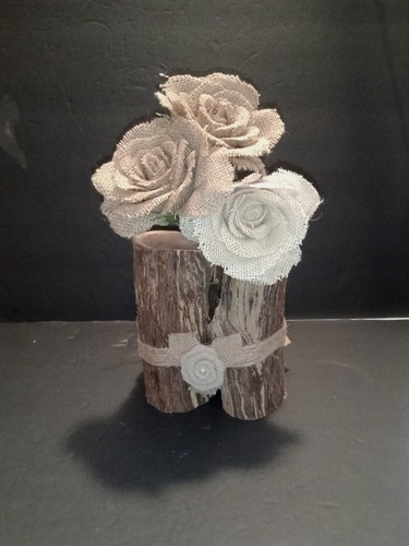 Cedar wood vase with - vase,
