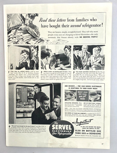 Servel vintage print 1942 - vintage,