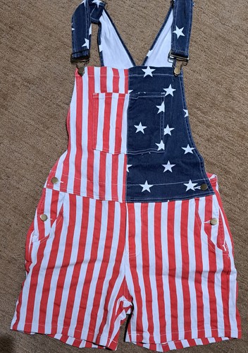 American flag mens - american, shortalls