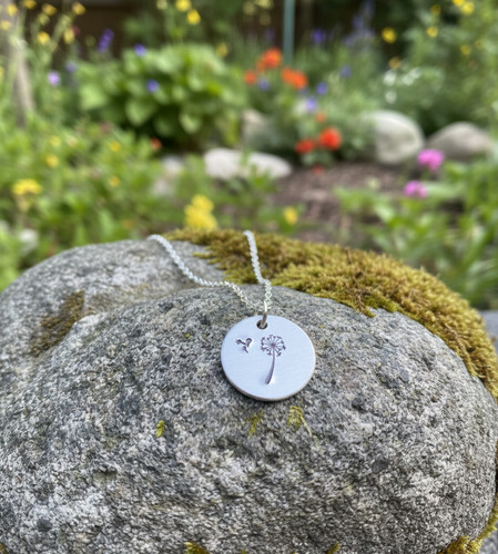 Dandelion flower pendant - dandelion,