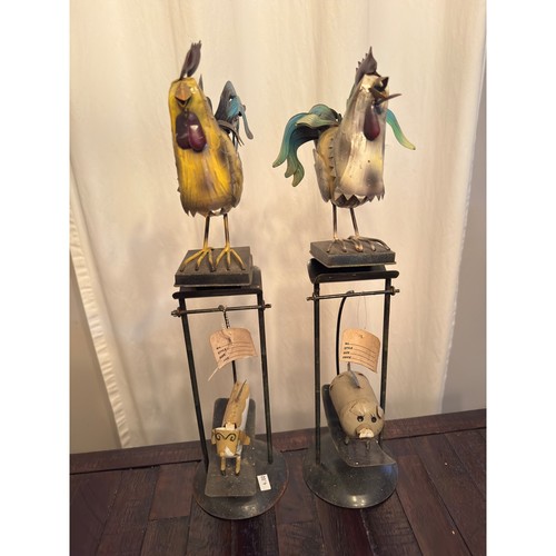 Vintage rustic metal rooster - rustic,