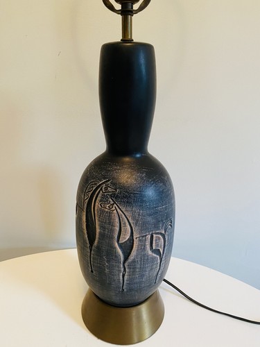 Vintage lamp with horse - vintage,