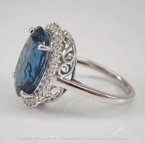 4ct oval cut london - oval, topaz