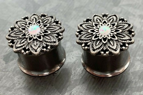 Pair antique silver lotus with - antique,