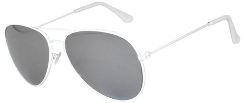 White aviator style silver - aviator,
