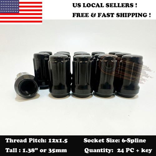 Black spline lug nuts - 6,