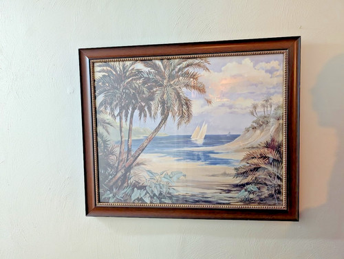 Vintage style framed tropical - vintage,