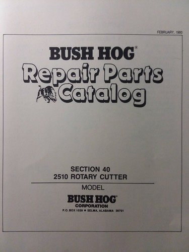 Bush hog rotary cutter parts - bush,