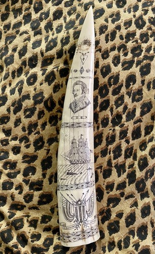 Vtg scrimshaw replica walrus - scrimshaw,