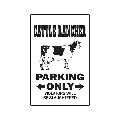 Cattle rancher sign - sign, decals