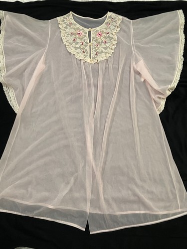 Vtg double chiffon lace - chiffon,
