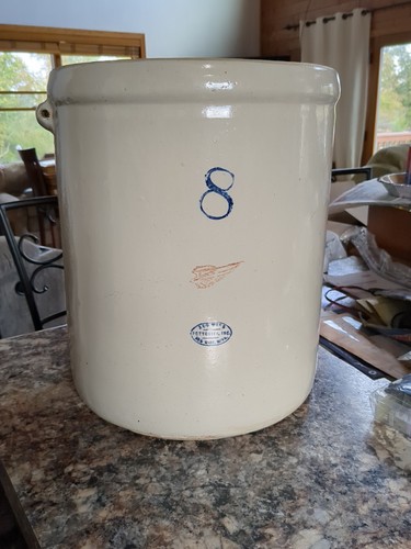 Antique gal stoneware red - 8,