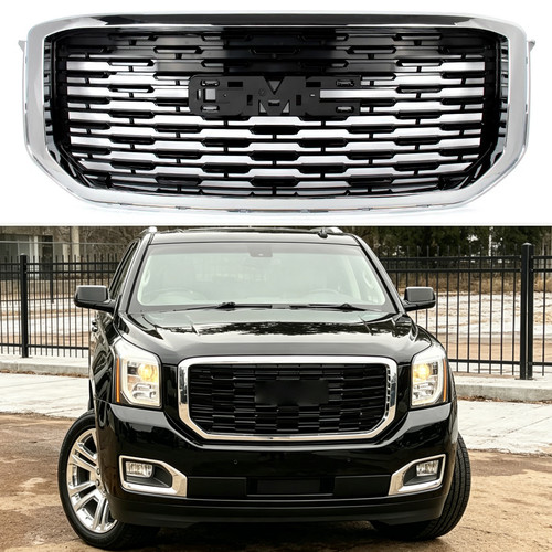 Chrome black front bumper - chrome+black,
