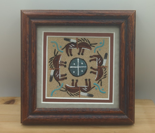 Navajo sand painting american - sand,