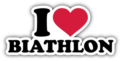 Love biathlon label car - love,