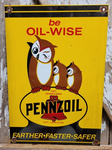 Vintage pennzoil porcelain - vintage,