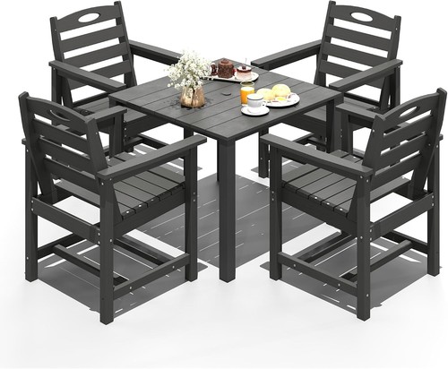 Domi 5pcs hdpe outdoor patio - hdpe,
