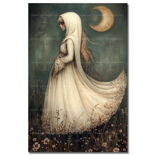Lunar white lady art - white,