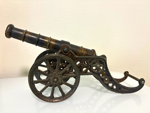 Metal miniature cannon - cannon, on