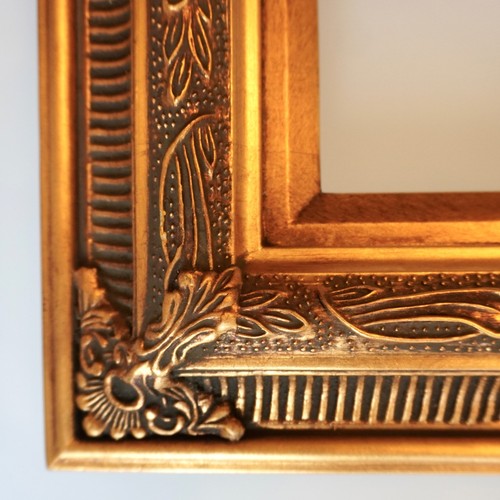 Vtg gold wood picture - picture, frame