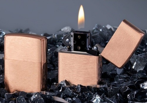 Zippo lighter solid - solid, copper