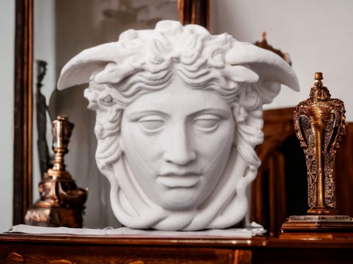 Medusa wall sculpture - medusa,