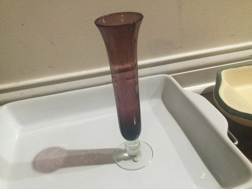 Amethyst glass bud vase - amethyst,