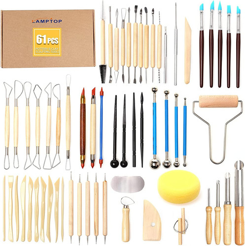 61pcs pottery ceramic tools - pottery,