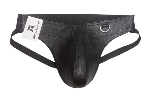 Mens real leather jockstrap - real,