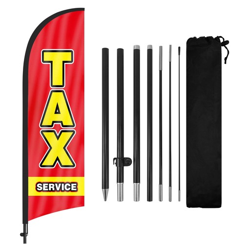 8ft tax service feather - tax, flag