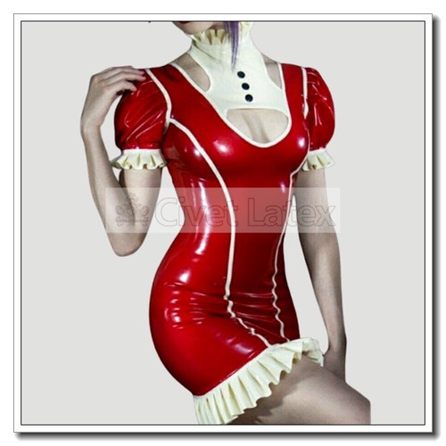 Latex catsuit dress neck style - latex,