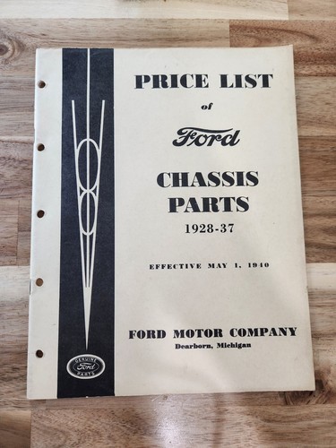 Vtg 1940 ford price list - 1940,