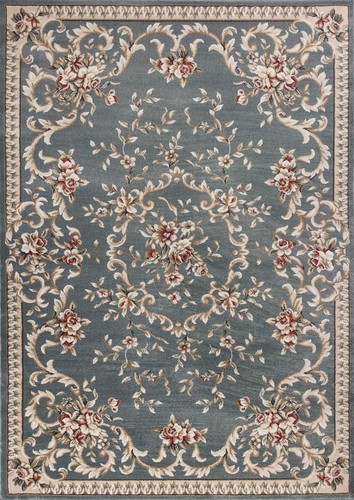 Slate blue floral area - x,
