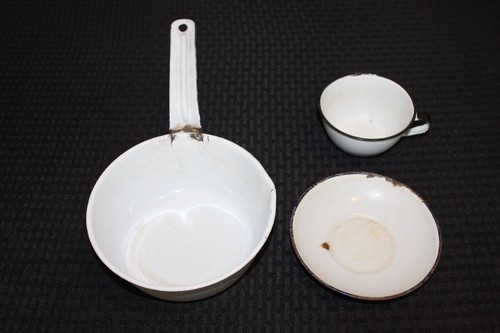 Vintage white graniteware - vintage,