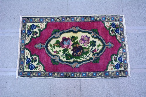 Floral handmade door mat - handmade,
