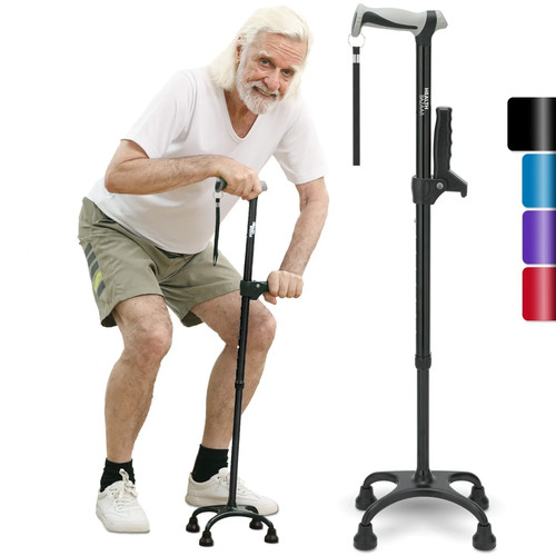 Quad cane walking - walking, for