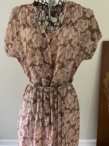 Women vtg deco sheer dress - vtg,