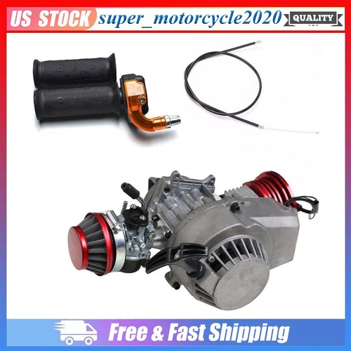 Red 49cc stroke engine motor - 49cc, 2