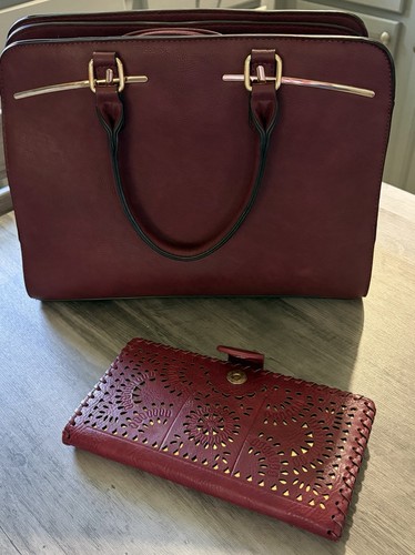Dasein burgundy satchel - dasein,