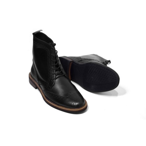 Black cow leather handmade - cow,