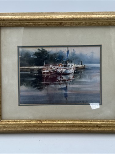 Framed print harbor - of, scene