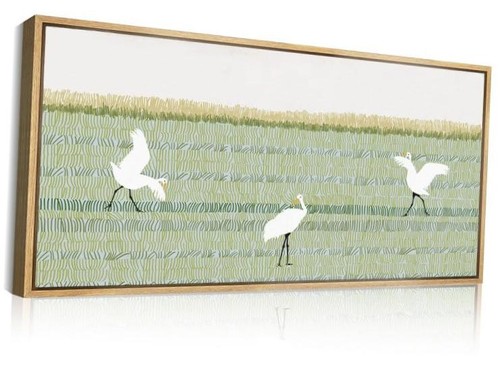 Large white heron wall - wall, art
