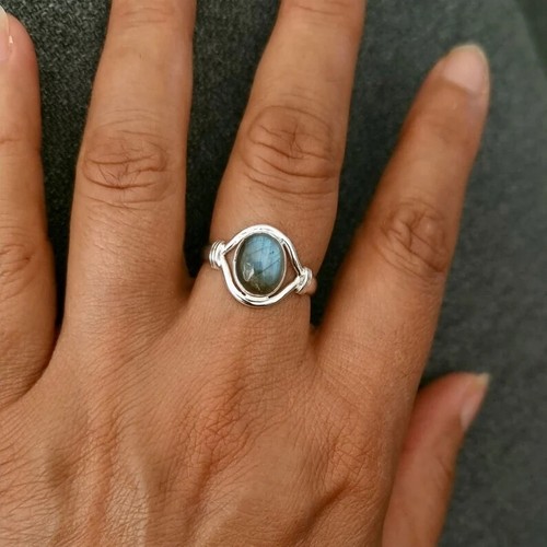 Labradorite ring925 sterling - labradorite,