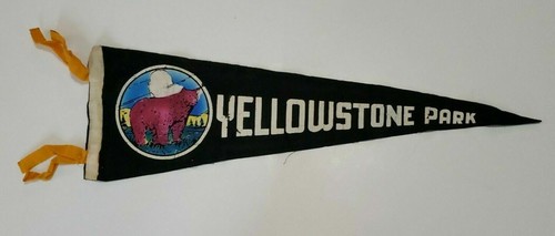 Vintage black felt yellowstone - vintage,